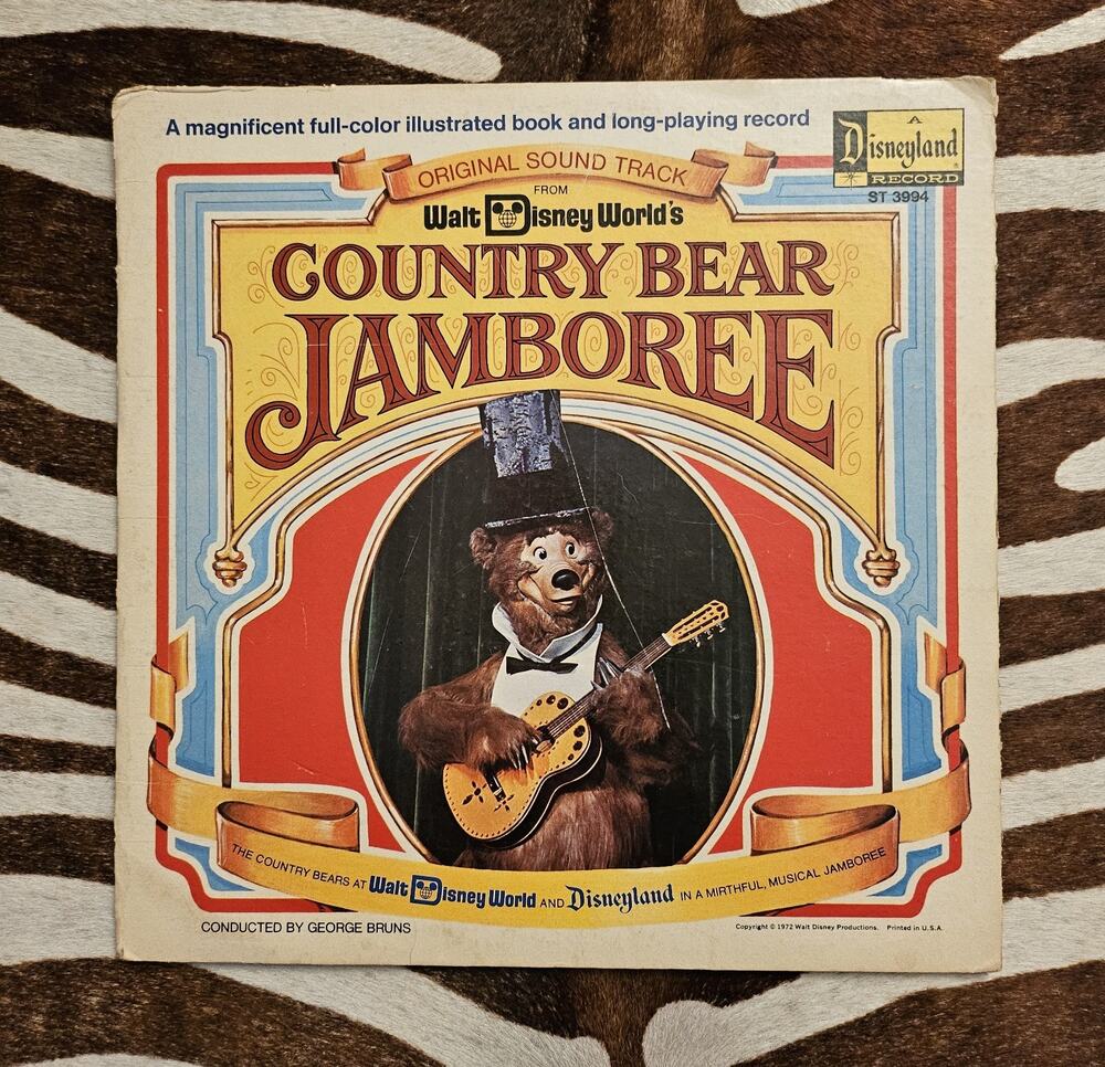 Vintage 1972 Walt Disney World Country Bear Jamboree Disneyland Gatefold Booklet